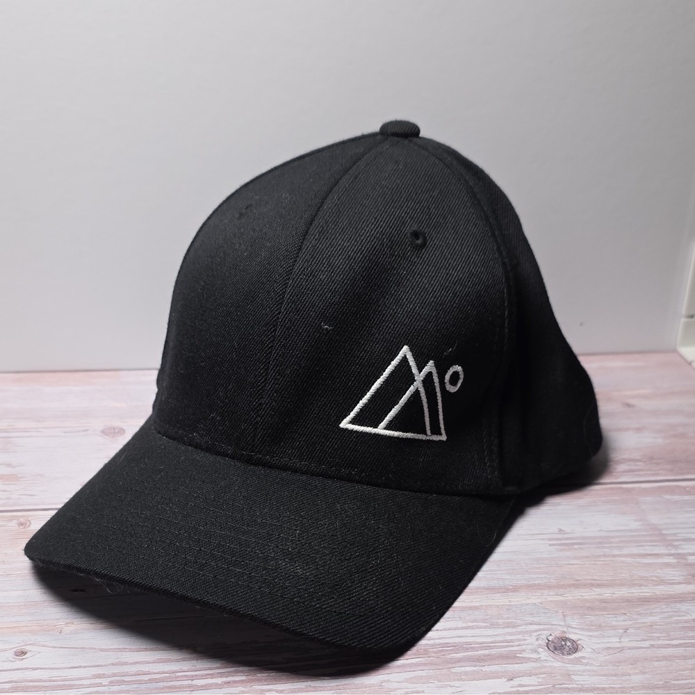 Flexfit Black Stretch Fit Baseball Cap Hat S-M Acrylic Wool Spandex Twill